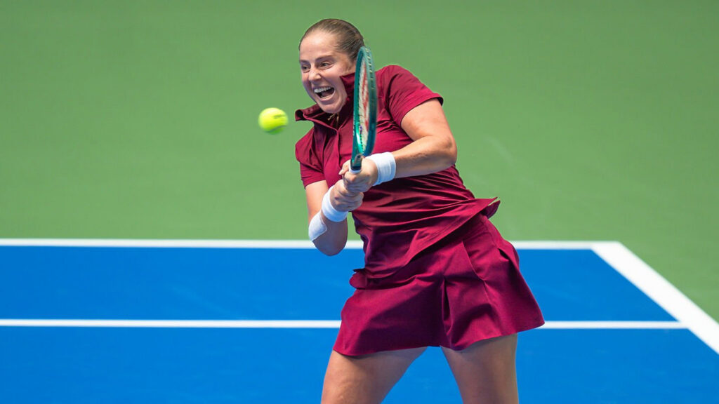 Jelena Ostapenko beats Diana Shnaider in Wuhan quarterfinal with 7 aces